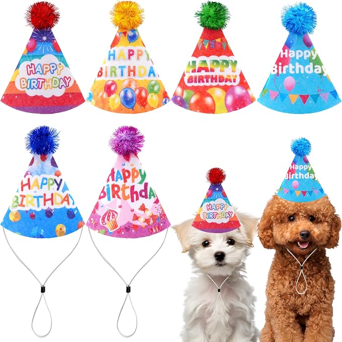 6pcs/Pack Dog Birthday Hats Party Hats by JpGdn