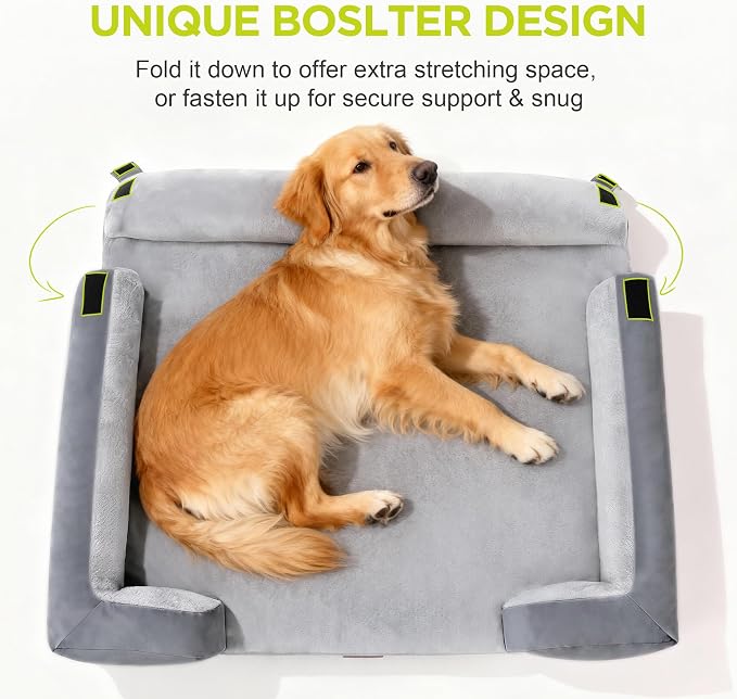 Orthopedic Dog Bed for Extra Large Dogs, XXL Waterproof Egg Crate Memory Foam - Image 3