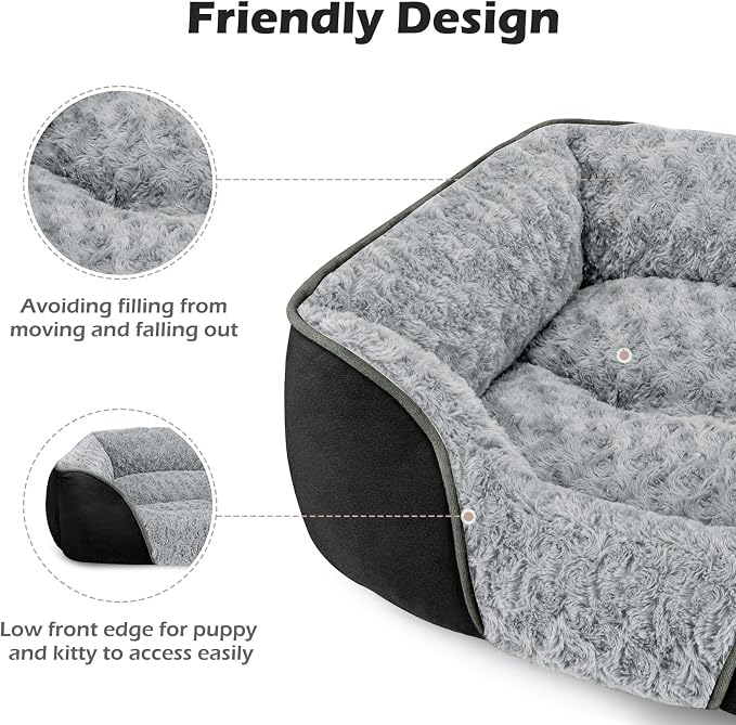 INVENHO Large Dog Bed Rectangle Washable Orthopedic Soft Calming Sleeping - Image 5