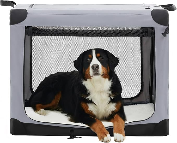 Dog Travel Crate 42 Inch, Portable Soft-Sided Travel Carriers by Relaxinsideexploreoutside