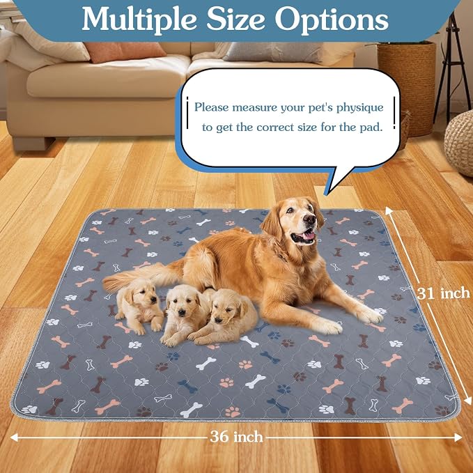 Washable Pee Pads for Dogs，2Pack 31x36 Reusable Puppy Pads - Image 4