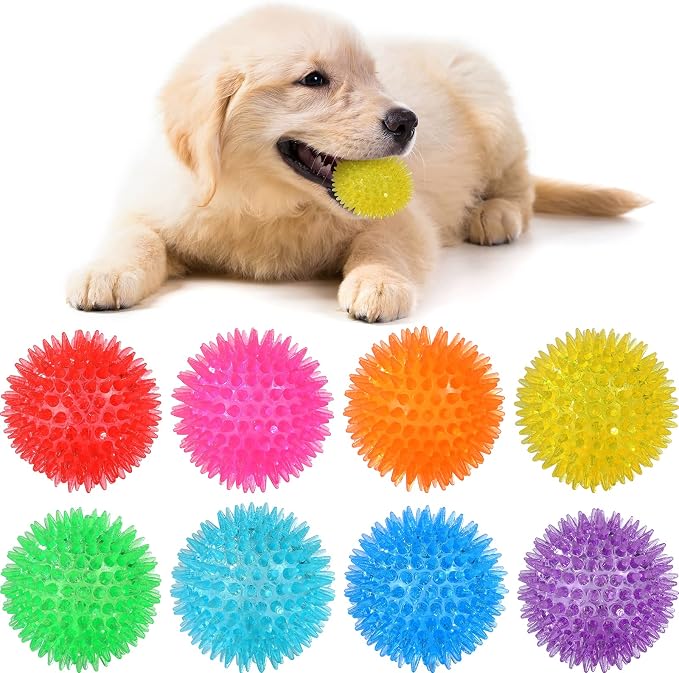 VITEVER 8 Colors 2.5” Squeaky Dog Toy Balls - Image 5