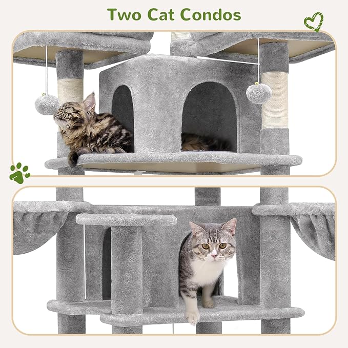 Globlazer Big Cat Tower for Indoor Cats, 80inch Cat Tower for Multiple Adult - Image 4