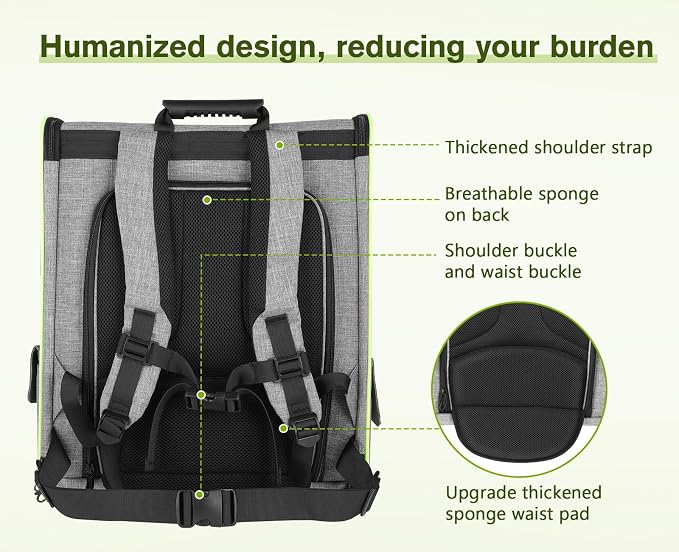 Pecute Cat Backpack Carrier XL, Expandable Pet Backpack Curtain Design - Image 5
