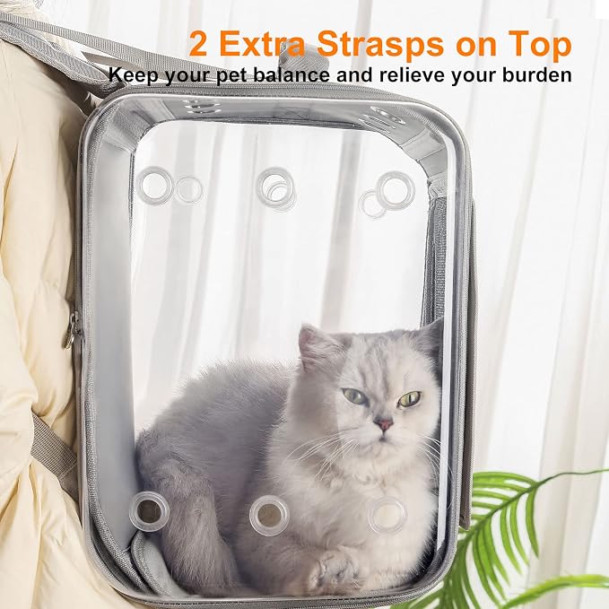 Cat Backpack Carrier Large Pet Backpack Carrier, 17lbs Load-Bearing Ventilated - Image 5