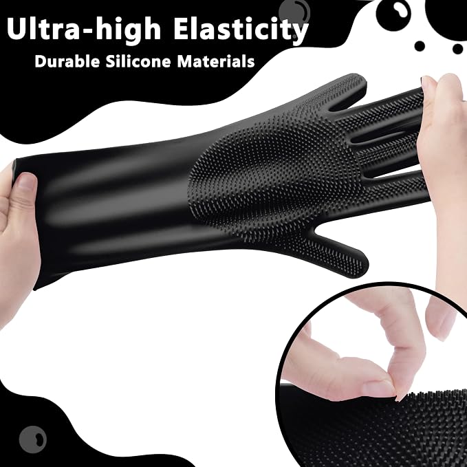 Pet Grooming Gloves—Heat Resistant Dog Washing Gloves - Image 5