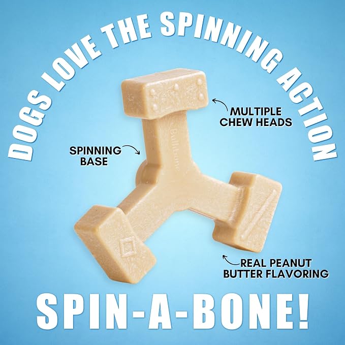 Bullibone Nylon Dog Chew Toy Spin-a-Bone - Image 3