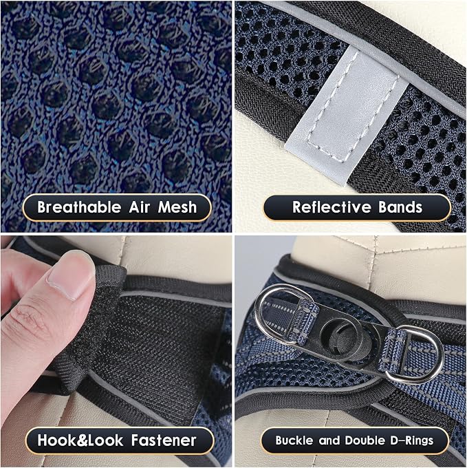 YIMEIS Dog Harness and Leash Set, No Pull Soft Mesh Pet Harness, Reflective - Image 3