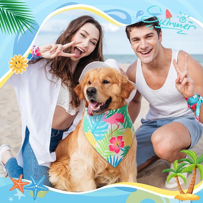 Weewooday 50 Pcs Hawaiian Dog Bandanas Bulk - Image 7