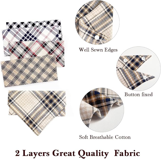 5PCS Dog Bandanas with Button - Image 5