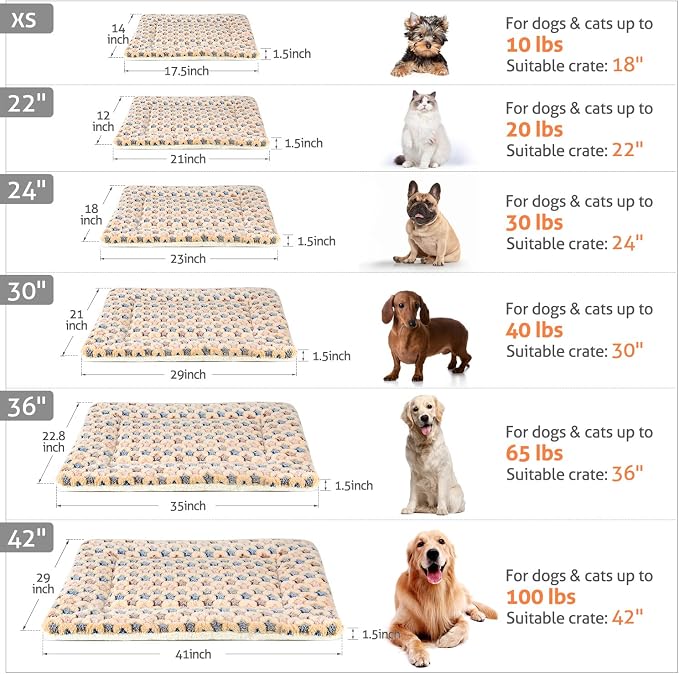 Mora Pets Dog Bed Crate Pad Ultra Soft Pet Bed - Image 4
