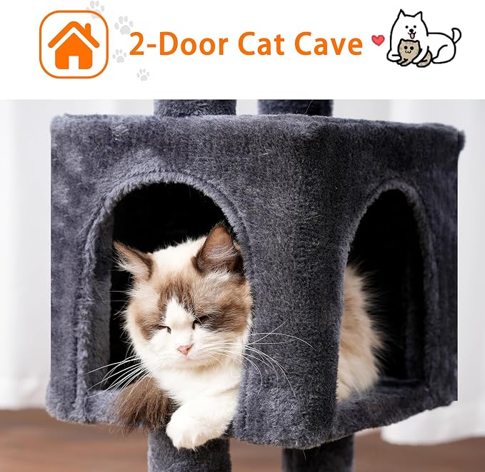Heybly Cat Tree, 39.4 Inches Tower Condo - Image 7