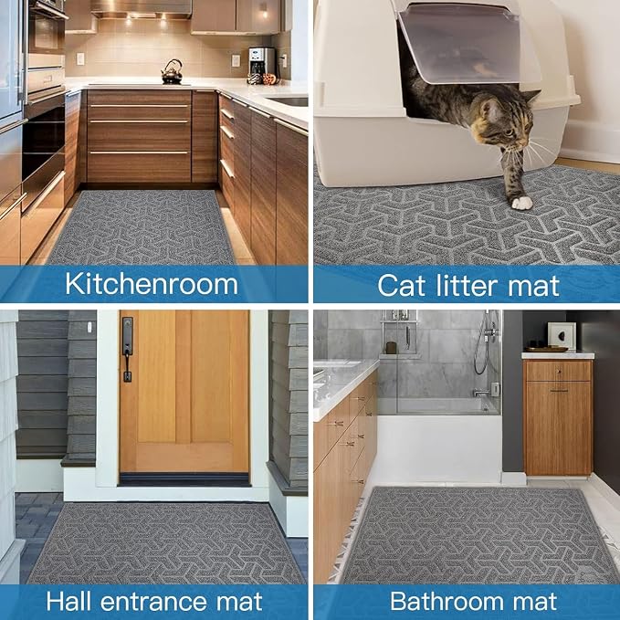 UPSKY Cat Litter Mat, XL Litter Trapping Mat Soft on Kitty Paws, Large Litter - Image 6