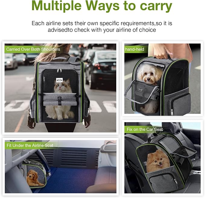 Lekebobor Large Cat Backpack Carrier Expandable Pet Carrier Backpack - Image 7