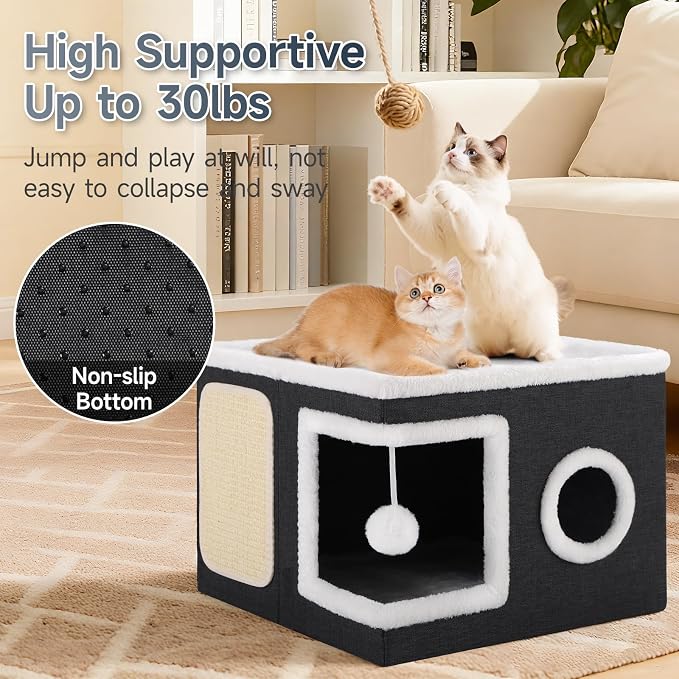 Shikha Cat Beds for Indoor Cats, Large Cat Cave - Image 3