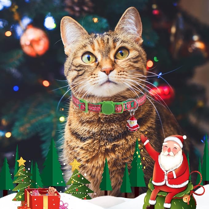Christmas Cat Collar with Bells, Thanksgiving Cat Collar Breakaway, Halloween - Image 2