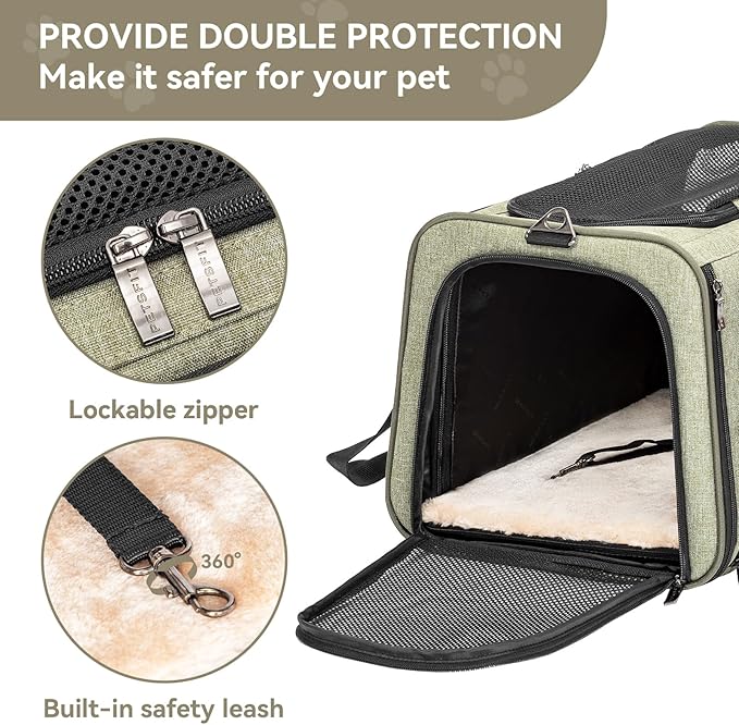 Petsfit Expandable Rabbit Carrier Small Cat Carrier Airline Approved - Image 5