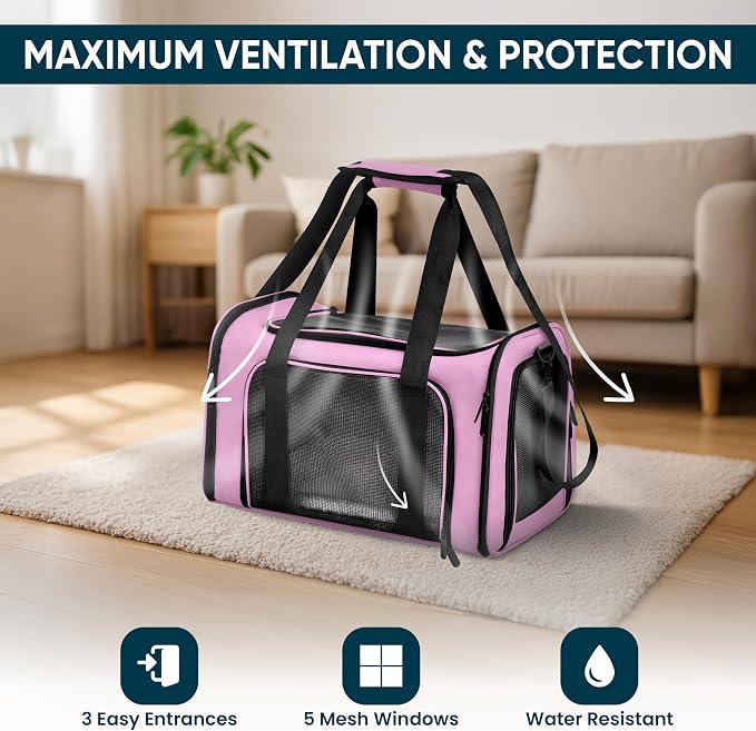 Pet Travel Carrier Bag – Airline Approved Soft-Sided Dog & Cat Carrier - Image 4