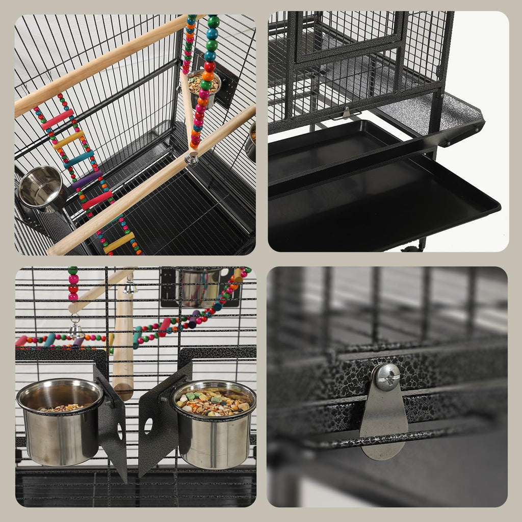 69 Inch Large Bird Flight Cage with Birdcage Cover - GlobalHabitat Supply