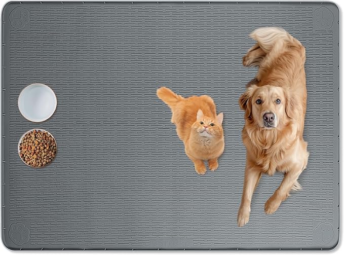 Cat Food Mat, Floor Protection by Bartuke