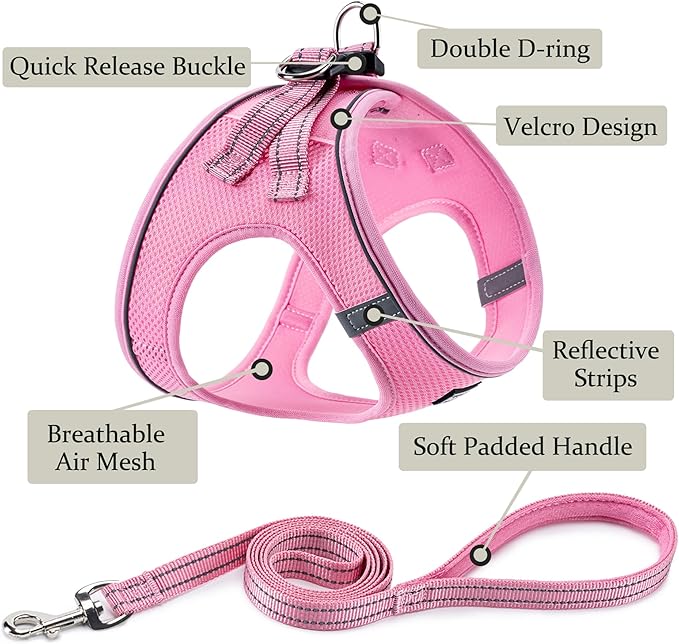 Dog Harness with Leash Set, No Pull Adjustable Reflective Step-in Puppy Pet - Image 2