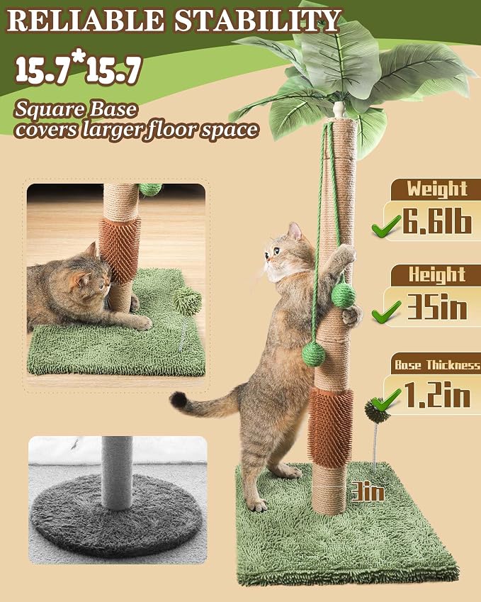 ANWA 35" Tall Cat Scratching Post - Image 3
