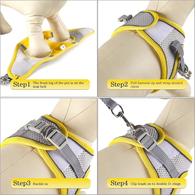 YIMEIS Dog Harness and Leash Set, No Pull Soft Mesh Pet Harness, Reflective - Image 4
