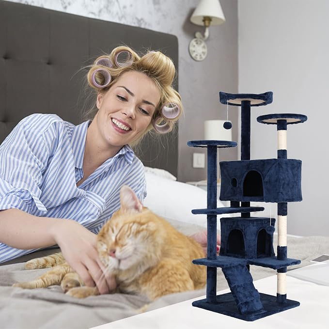 Heavy Duty Cat Tree Tower, Cat Condo, Hanging Ball - Image 2