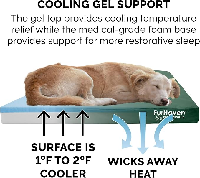 Furhaven Water-Resistant Cooling Gel Dog Bed - Image 5