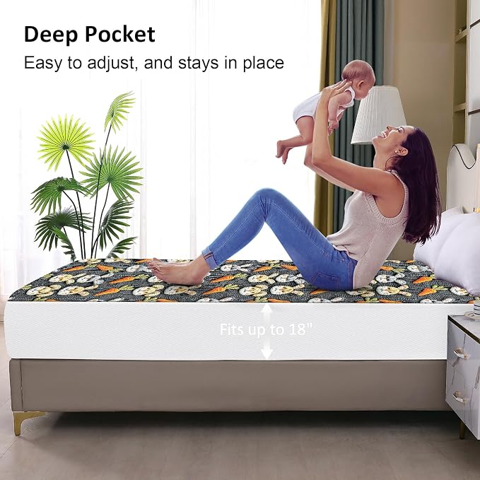 Twin Mattress Protector Waterproof, Fitted Sheet Style Breathable Mattress Cover - Image 4