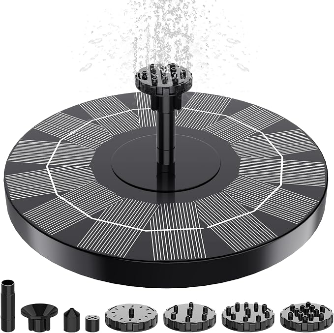 2.5W Solar Bird Bath Fountain Pump, Solar Fountains, Solar Powered Water by Unknown