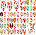 Abbylike 50 Pcs Fall Thanksgiving Dog Bandanas Bulk Maple Leaves Bandanas by Abbylike