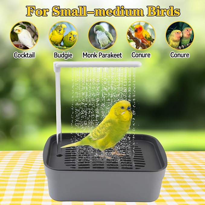 Automatic Parakeet Bath, Parrot Shower Fountain - Image 5