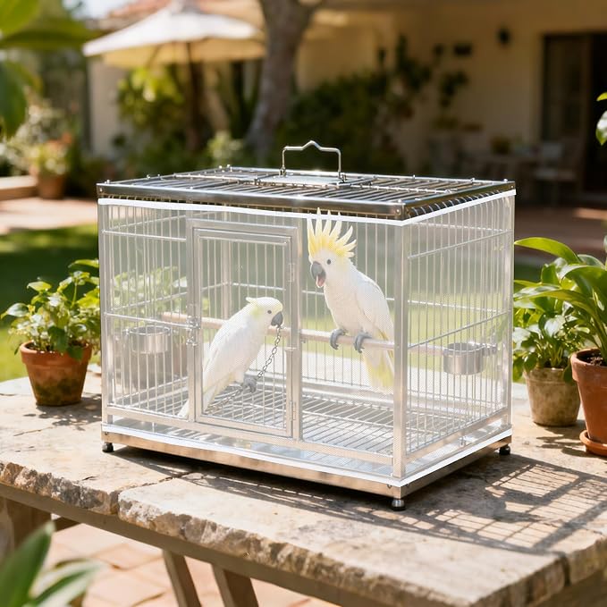 Fengek 2 Pcs Adjustable Bird Cage Cover & Seed Catcher Net - Image 4