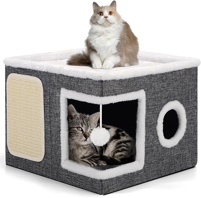 Shikha Cat Beds for Indoor Cats, Large Cat Cave by Shikha