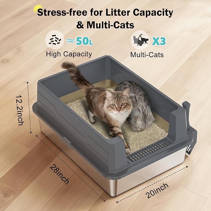 Stainless Steel Litter Box Extra Large - Image 5