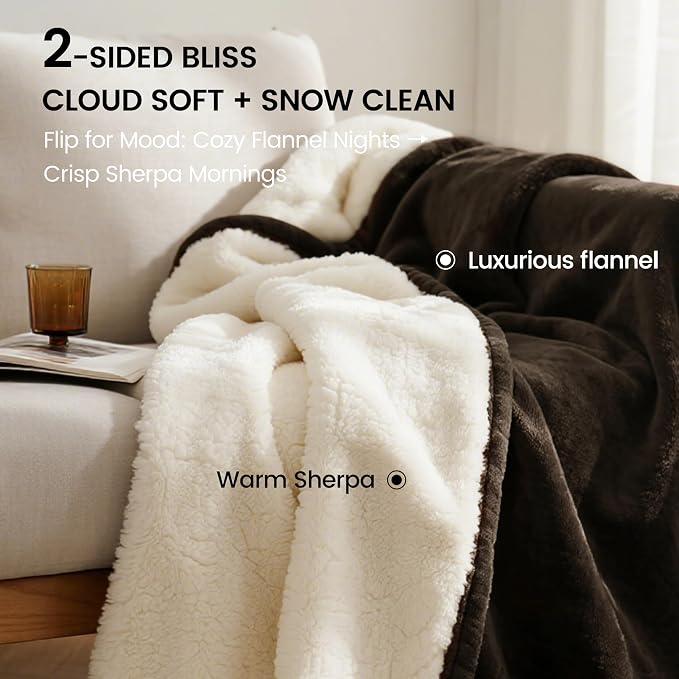 gogobunny Waterproof Bed Blanket, Reversible Sherpa Fleece Throw Blanket - Image 4