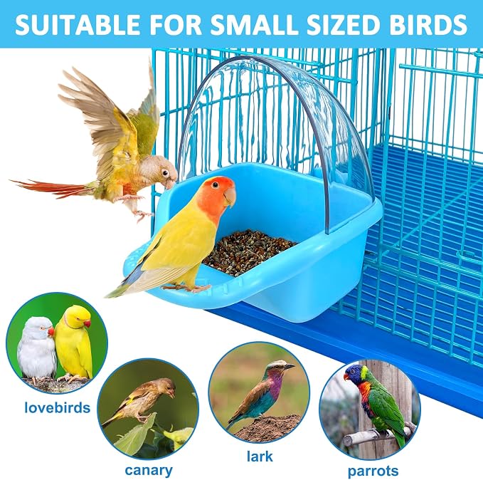 Bird Bath Box Hanging Birdbath Toy Parakeet Caged Bathing Tubs Parrot Bath Tub - Image 4
