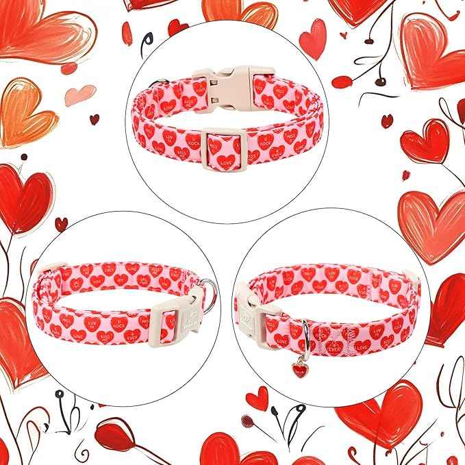 Valentines Dog Collar for Large Dogs