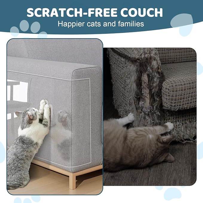 Cat Scratch Furniture Protector, Cat Scratching Mat, Trimmable Self-Adhesive - Image 5