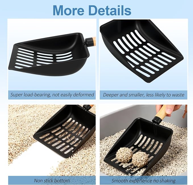 Cat Litter Scoop, Metal Litter Scoop, Heavy Duty Metal Cat Scooper - Image 5