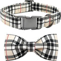 Dog Collar, Bow Dog Collar Plaid Pet Collar Dog Cute Pet Bow Soft Girl or Boy by BoboRainbow