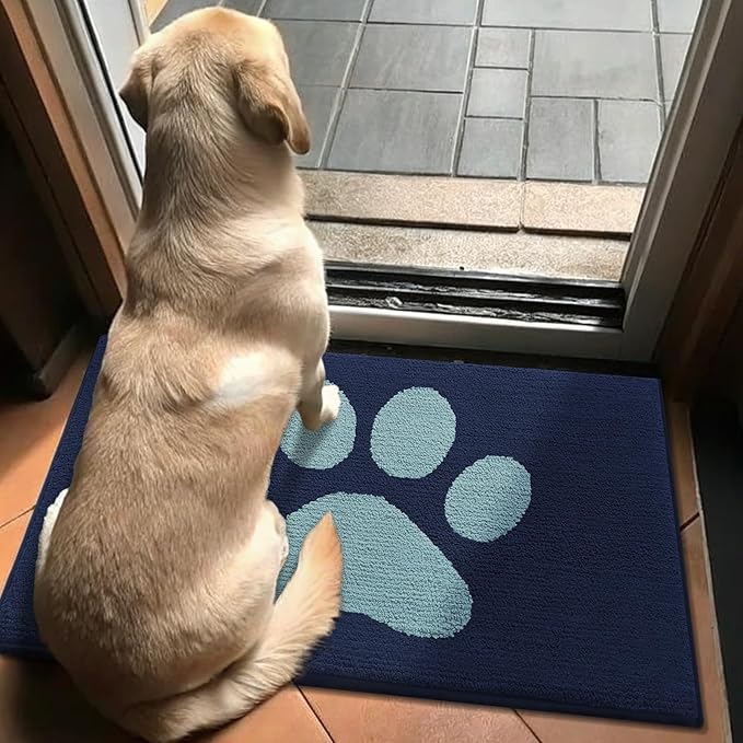 Buganda Dog Door Mat for Muddy Paws, Absorbent Dirt Trapper Washable Indoor - Image 7