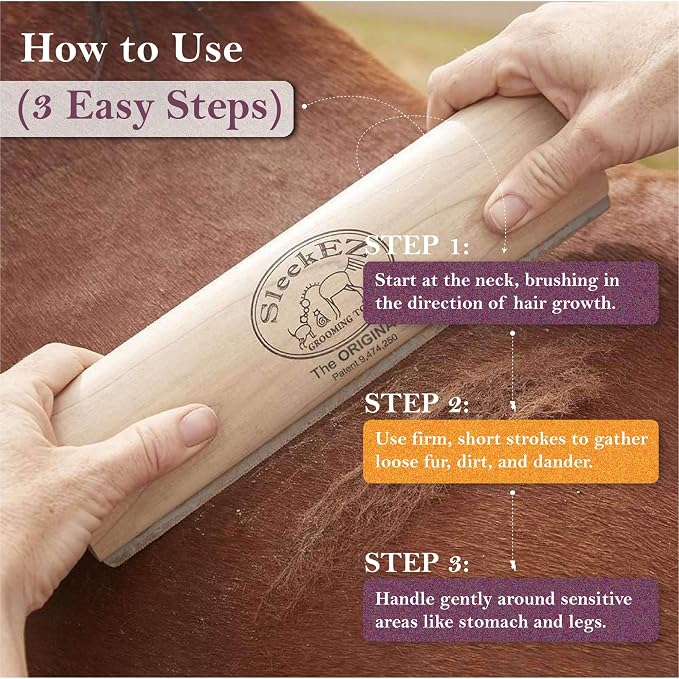SleekEZ Deshedding Grooming Tool | Horse Brush - Image 4