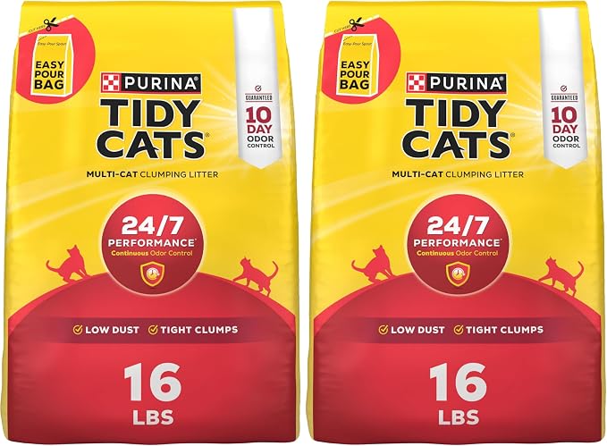 Purina Tidy Cats Clumping Cat Litter Odor Control, 24/7 Performance Multi Cat by PurinaTidyCatsLitter