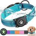 Airtag Dog Collar with Waterproof Air Tag Holder, Luminous Reflective, Soft by OKVSKO