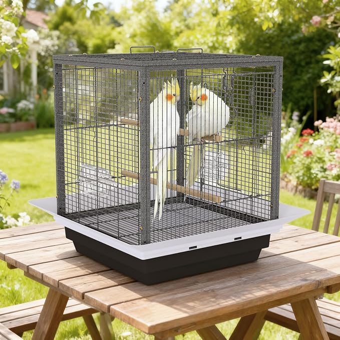 Garvee Small Bird Cage with Playground Stand, 20 Inch High Travel Bird Cage - Image 7