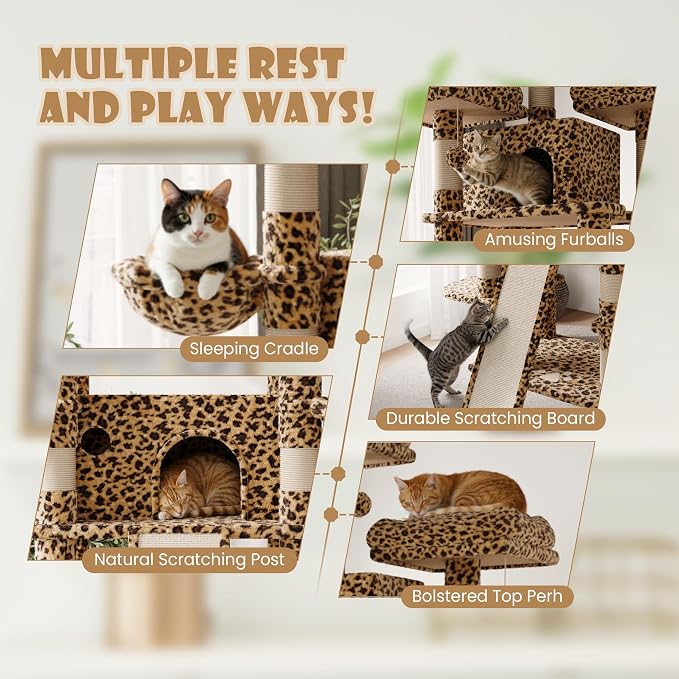 SHA CERLIN 81 Inches Extra Large Cat Tree - Image 5