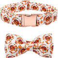 Dog Collar - Thanksgiving Turkey Dog Collar Gift Soft Bow Collar Adjustable by BoboRainbow