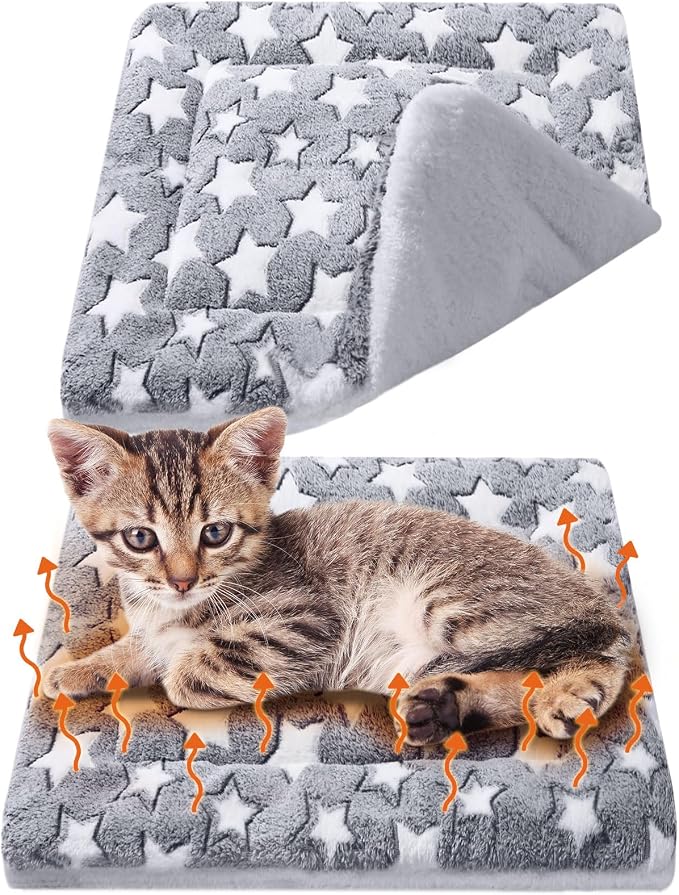 VitalCozy 2 Pack Self Warming Cat Mat Self Heating Pad Bed Reversible Machine by VitalCozy